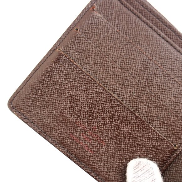 LOUIS VUITTON Marco Damier Ebene Canvas Leather Bifold Mens Wallet Spain - Picture 5 of 10